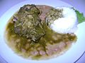 Seco de cabrito con frijoles