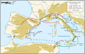 Hasdrubal's invasion of Italy Second Punic War full-en.svg