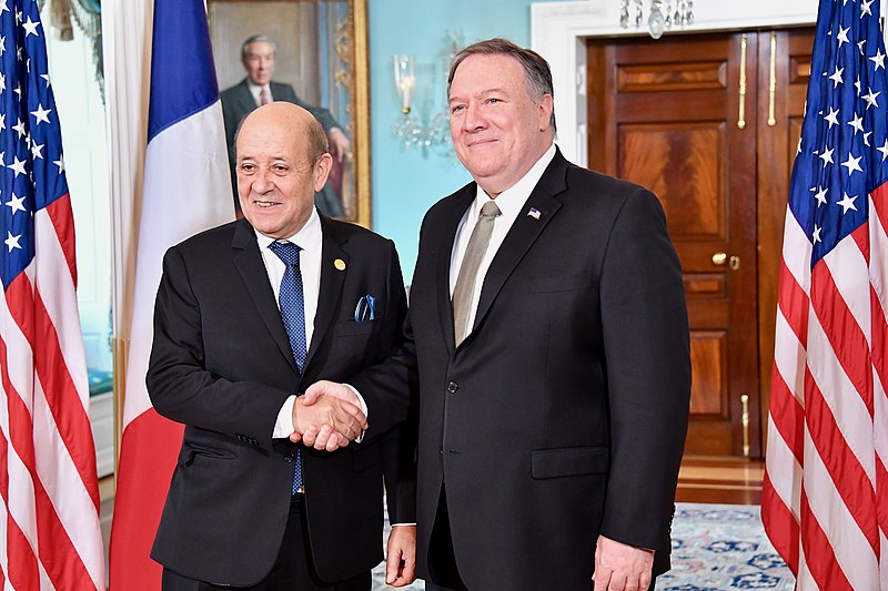 File:Secretary Pompeo Welcomes French Foreign Minister Le Drian to Washington (32066518347).jpg