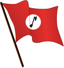 Flag used by some Sindhi nationalists Sindhi Nationalist flag waving.png