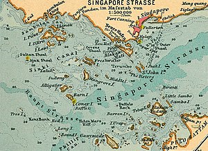 300px singapore strait 1906 map%2c from  chinese south sea %28cropped%29