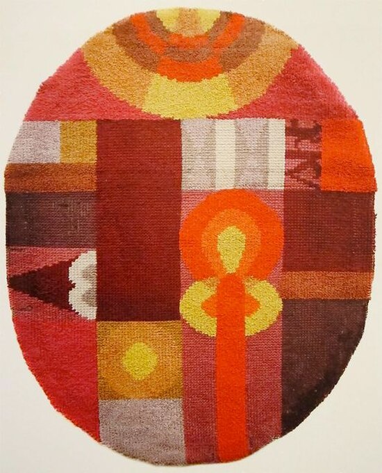 Oval Composition with Abstract Motifs, 1922