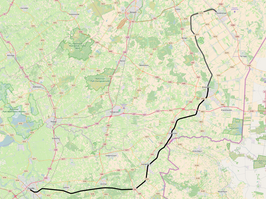 Spoorlijn Zwolle - Stadskanaal op de kaart