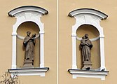 Assisi Szent Ferenc és Páduai Szent Antal szobra
