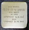 Stolperstein Freisinger Str 17 (Schön) Elsbeth Neumann.jpg