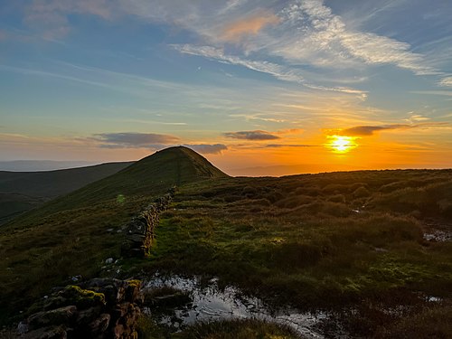 Sunset on the crest of the Galtee Mountains Photograph: User:7ules D