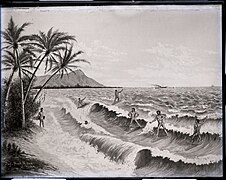 Waikiki (Hawaï) vers 1900