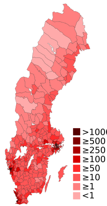 SverigesFolktäthetKommunvis2007.svg