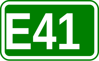 <span class="mw-page-title-main">European route E41</span> Road in trans-European E-road network