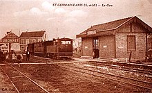 Estación Saint-Germain-Laxis en la década de 1930.