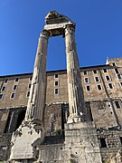 Ruins of the Temple of Vespasian and Titus on the Roman Forum