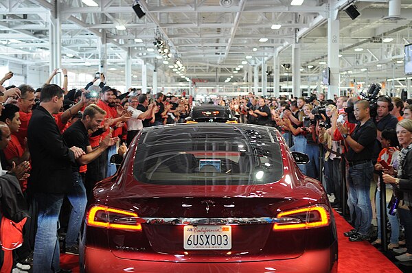 First deliveries of Model S at the Tesla Fremont Factory in California, in June 2012