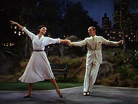 Cyd Charisse and Fred Astaire in one of the film's highlights, "Dancing in the Dark" The Band Wagon (1953) trailer 1.jpg