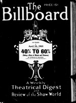 Thumbnail for File:The Billboard 1921-04-16- Vol 33 Iss 16 (IA sim billboard 1921-04-16 33 16).pdf