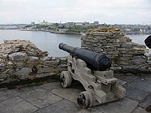 The Royal Citadel, Plymouth, viewed from Mount Batten Tower. The Citadel from Mount Batten Tower - geograph.org.uk - 1212426.jpg