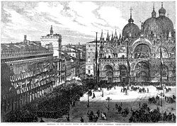 The Illustrated London News 1866 - Truppe italiane in piazza San Marco 19 ottobre.jpg