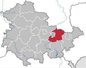 Li position de Saale-Holzland-Kreis in Thuringia