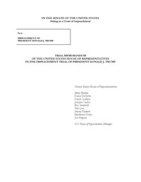 Trial Memorandum of the United States House of Representatives in the Second Impeachment Trial of President Donald John Trump.pdf