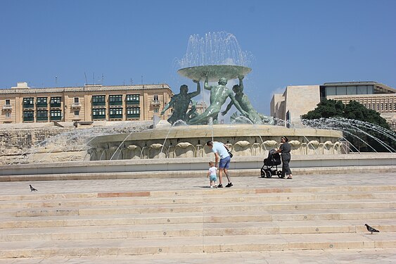 Tritons' Fountain in Valletta