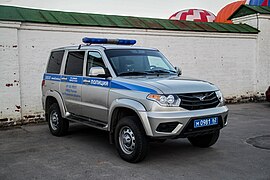 La polica aŭto UAZ Patriot