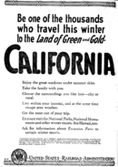 USRA ad promoting travel to California USRA travel California ad.png