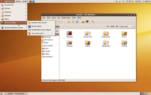 Screenshot of Ubuntu 9.10 "Karmic Koala"