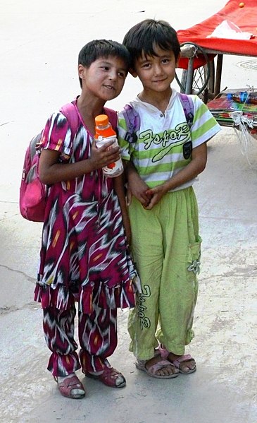 File:Uighur schoolchildren. Kashgar. 2011.jpg