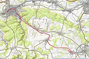 Bilddatei, aus der der Verlauf der Route hervorgeht