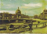 De brug op een schilderij van Vincent van Gogh uit 1885.