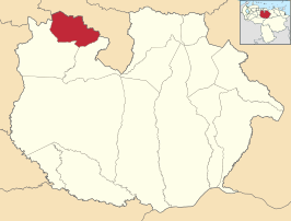 Locatie van de gemeente in Guárico