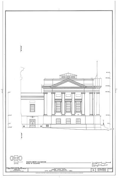 File:Virginia State Capitol, Bank and 10th Streets, Capitol Square, Richmond, Independent City, VA HABS VA,44-RICH,9- (sheet 27 of 48).tif