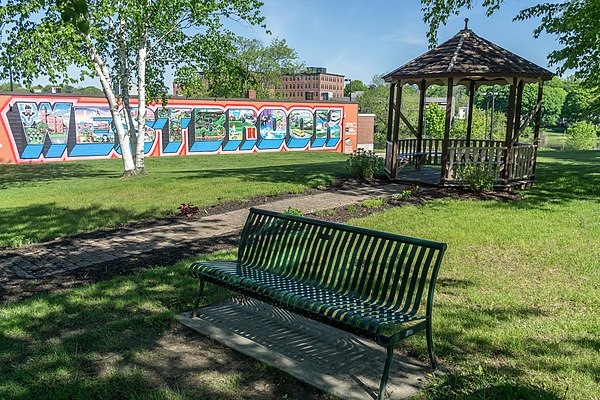 Image: Westbrook, Maine sign and gazebo