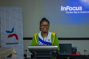 Speaking during the Wikimania watch party 2022 at Ilorin