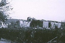 Damage at Assumption College (present-day Assumption University) after the 1953 Worcester tornado Worcester tornado damage.jpg