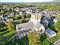 Thumbnail for File:Y Gadeirlan Llanelwy (cefndir morfa Rhuddlan - Bryniau Clwyd) - St Asaph with Bryniau Clwyd AONB in the background 03.jpg