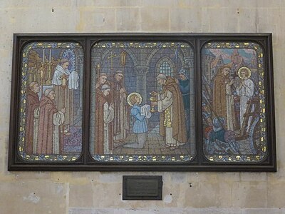 Triptyque en mosaïque sur Jeanne d'Arc.