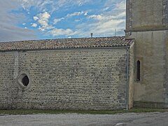 Détail de l’appareillage des galets en opus spicatum.