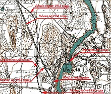 Станция Ляскеля на финской карте 1942 года