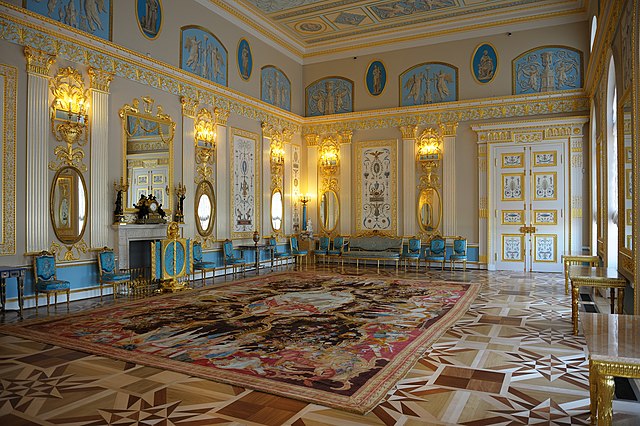 Арабесковый зал Большого Екатерининского дворца в Пушкине