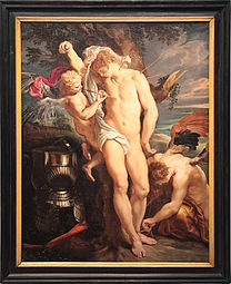 San Sebastián gered door engelen (geschilderd na 1604), Rubenshuis te Antwerpen
