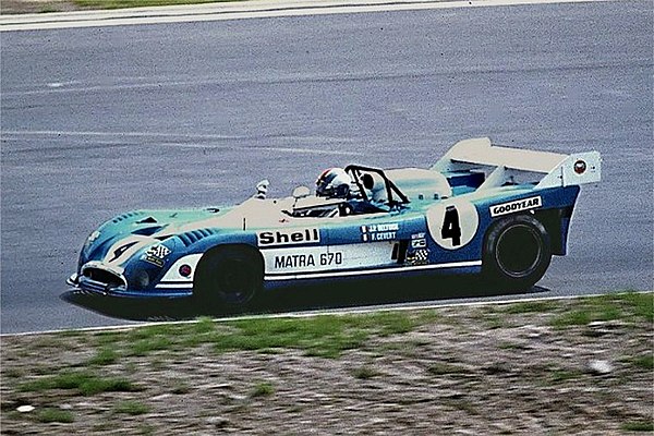 François Cevert driving the Matra 670 at the 1973 Nürburgring 1000 km race