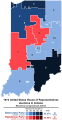 1974 United States House of Representatives election in Indiana - Results by congressional district.svg