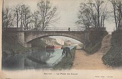 Sevran - Le 1er pont canal vue des plâtrières (1880)