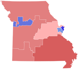 2018 Missouri State Auditor election by Congressional District.svg