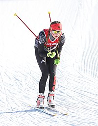Lara Dellit beim Nordic-Mixed-Team-Wettbewerb
