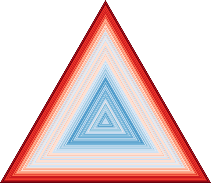 File:20210507 Warming stripes - triangles - global warming.svg