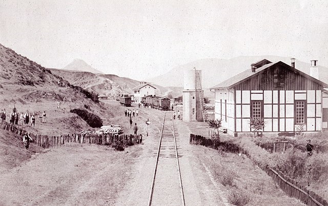 Mitrovica train station in the late 19th century Ottoman Empire