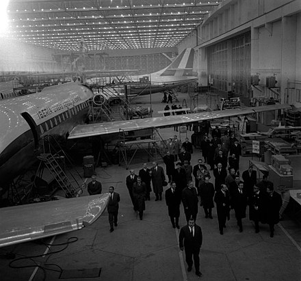 Assembly hall in 1962, during a visit of French prime minister Michel Debré