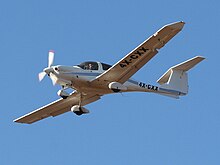 The Diamond DA40 four-seater is available with a petrol or diesel engine 4X-CXX Herzliya 06-12-2013-2.jpg