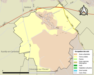 Carte de l'occupation des sols de la commune en 2018 (CLC).